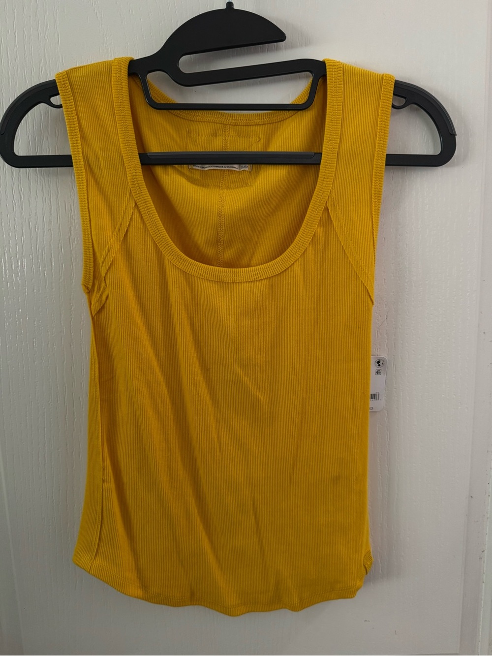 We The Free Ribbed Tank Top in Mustard
